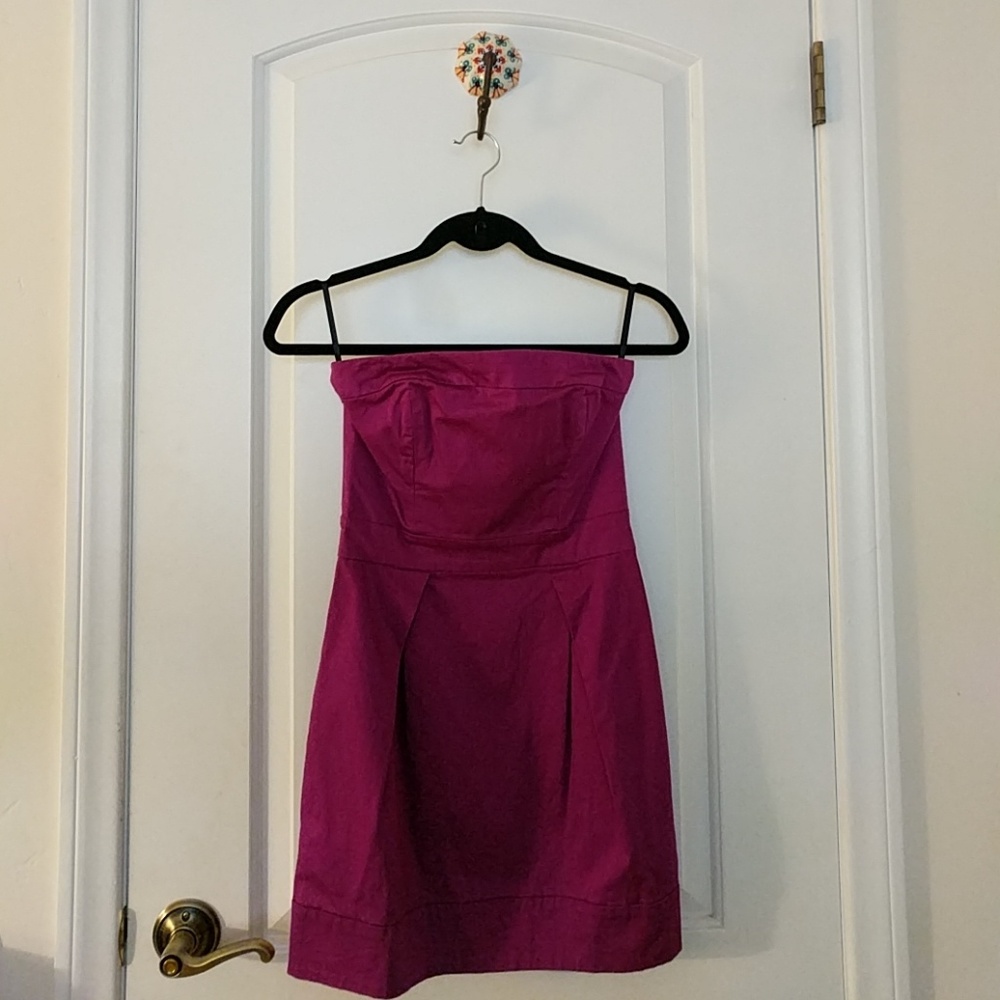 Magenta Pink Strapless dress